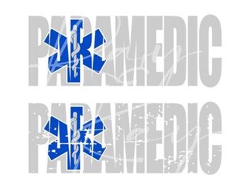 Paramedic - Distressed and Regular - Medical - SVG/PNG/JPG