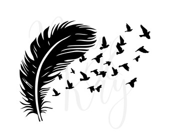 Download Feather Birds Svg Etsy