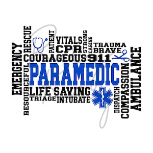 Paramedic - Word Art - Medical - Medic - SVG/PNG/EPS