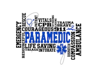 Paramedic - Word Art - Medical - Medic - SVG/PNG/EPS