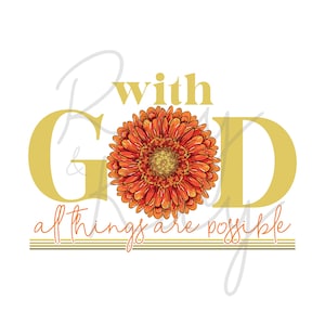 With God All Things Are Possible - Christianity - Faith - Religious - SVG/PNG/EPS