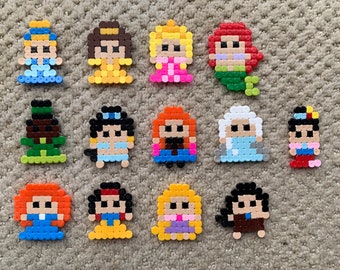 Mini Elsa Perler Bead Pattern Hand Crafted Jewelry Perler Bead