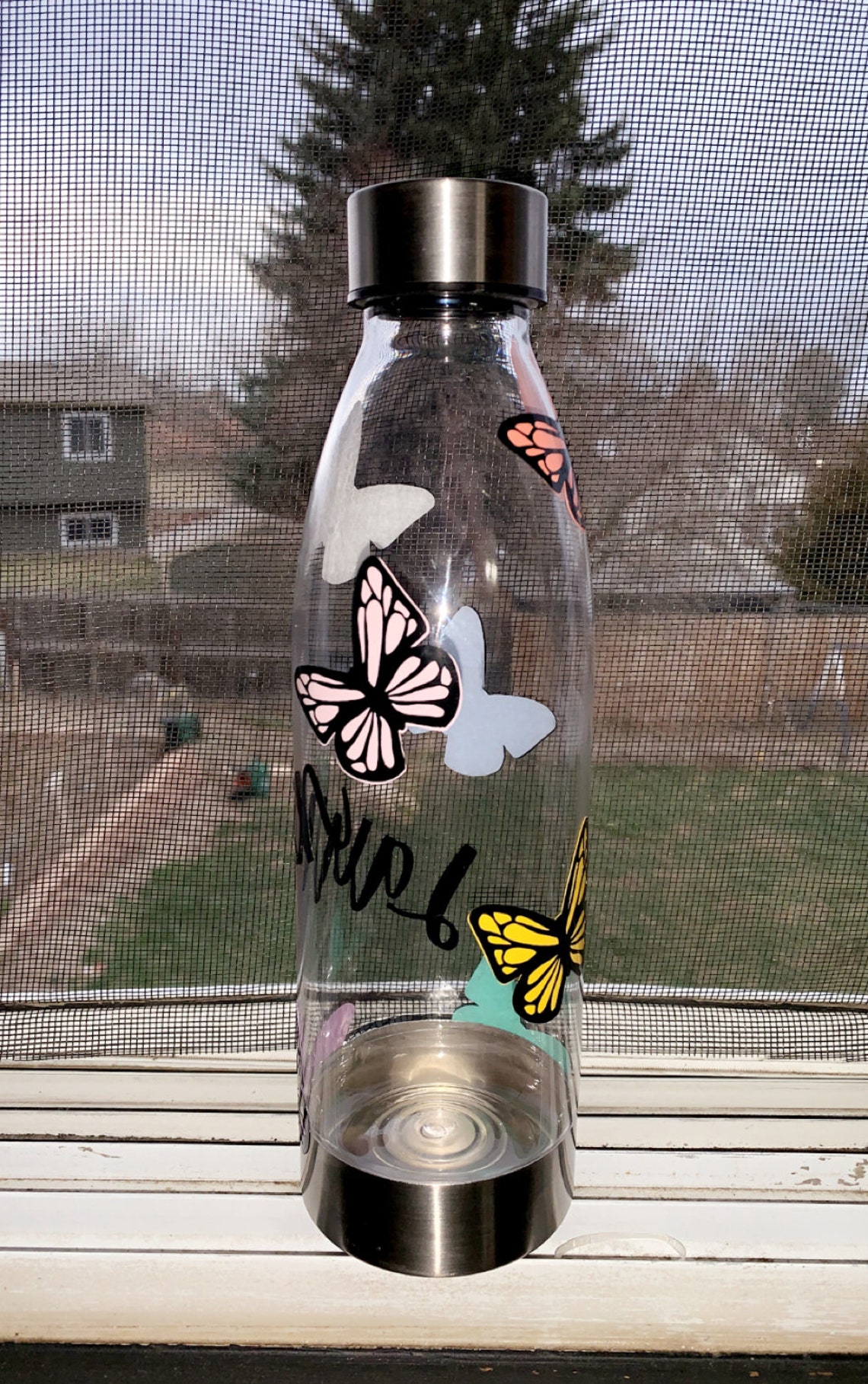 Aesthetic Pastel Clear Water Bottle Etsy