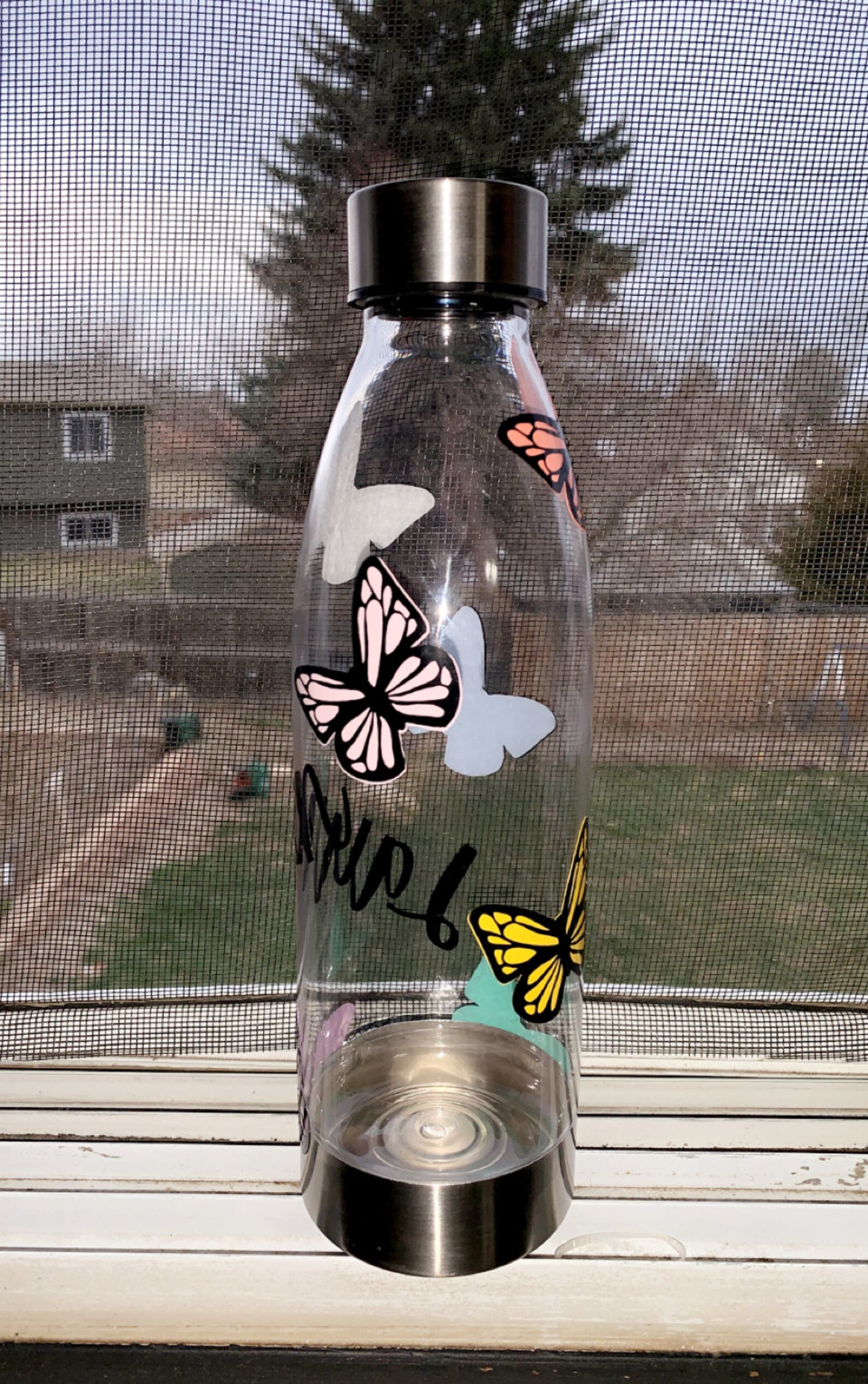 Aesthetic Pastel Clear Water Bottle | Etsy