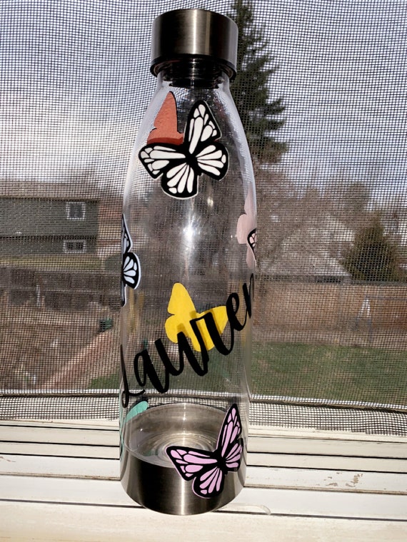 Aesthetic Pastel Clear Water Bottle Etsy