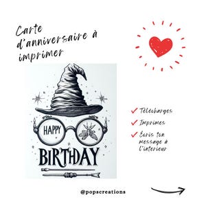 Carte anniversaire IMPRIMABLE