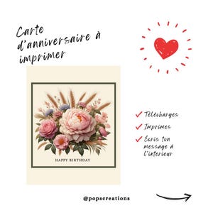 Carte anniversaire IMPRIMABLE