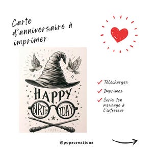 Carte anniversaire IMPRIMABLE