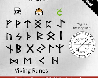 Runes and Mystic Symbols, SVG PNG Clipart Bundle (Digital Download)