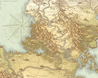 Fantasy Map Etsy Fantasy Map Etsy