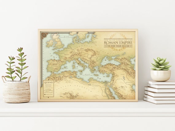 Ancient Rome Map - Roman Empire Map, Classical Rome - Ancient Rome Print, Poster, Wall Art, Instant Download Poster, Rome Gifts, Geography