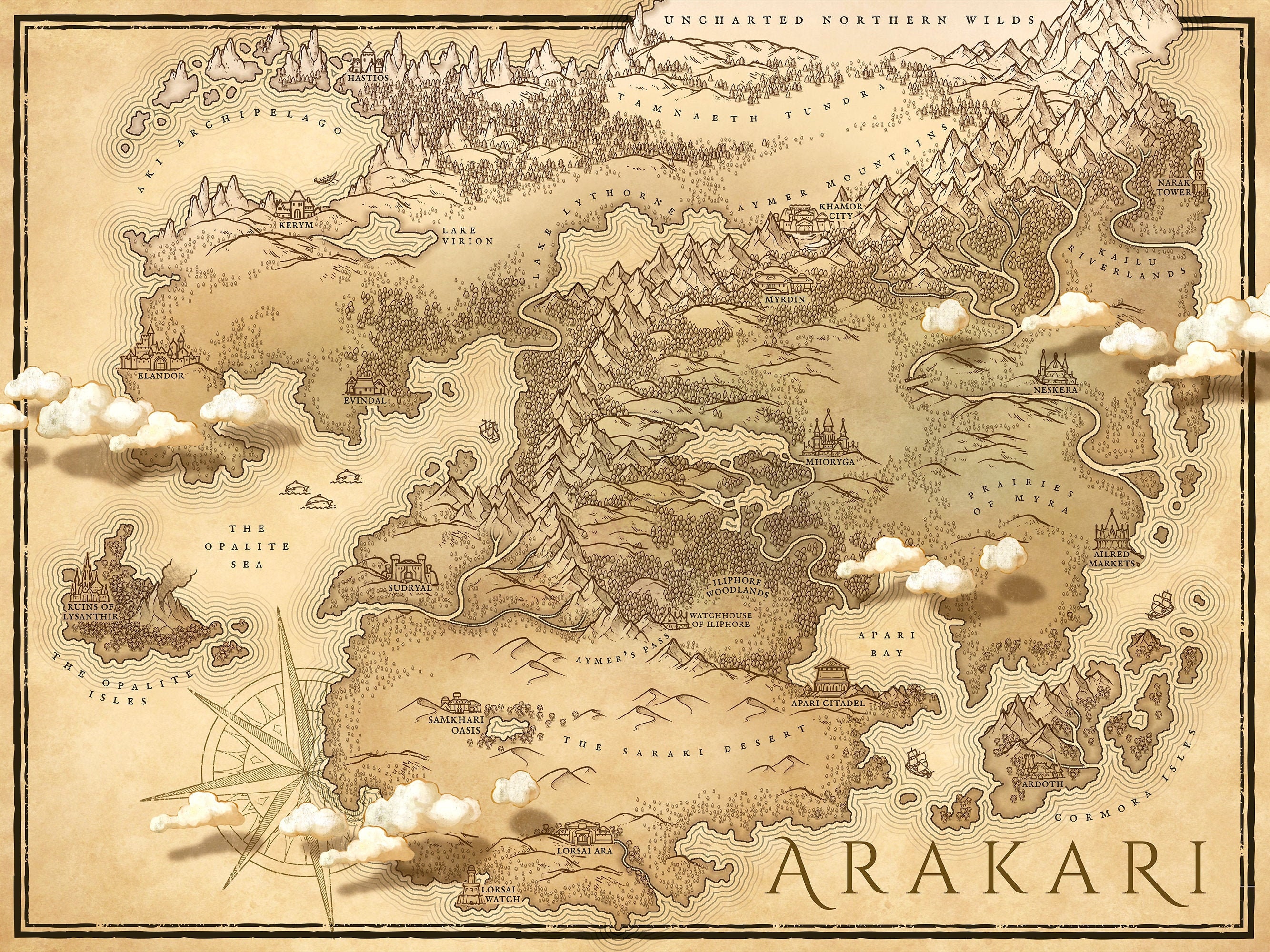 Spice ad Parchment Map