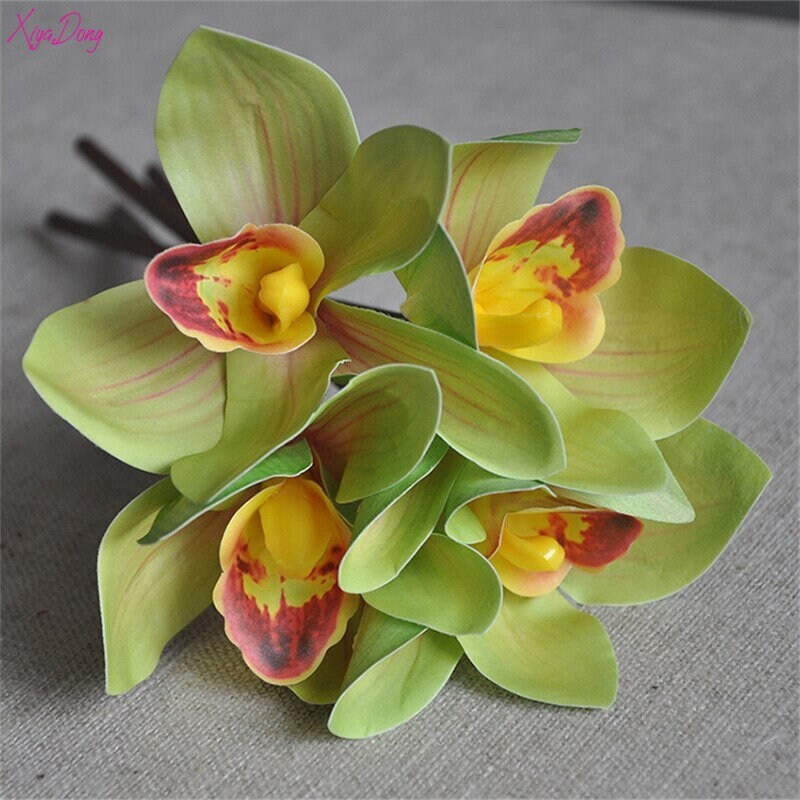 Fake orchids/ 4 / Bouquet of White Orchid Wedding Bride Flower Etsy