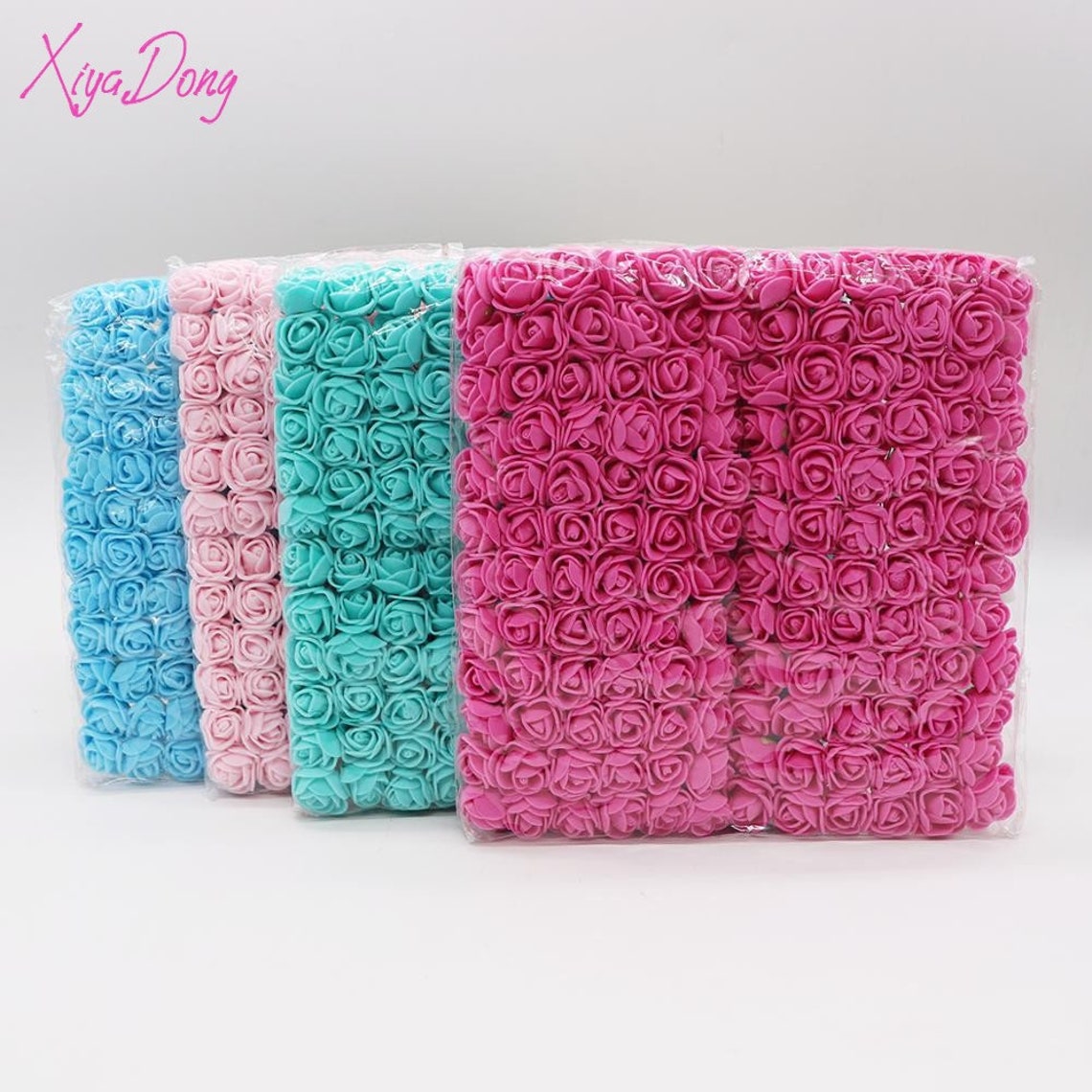 144Pcs 2Cm Mini Sponge Artificial Roses Colorful Flowers Etsy