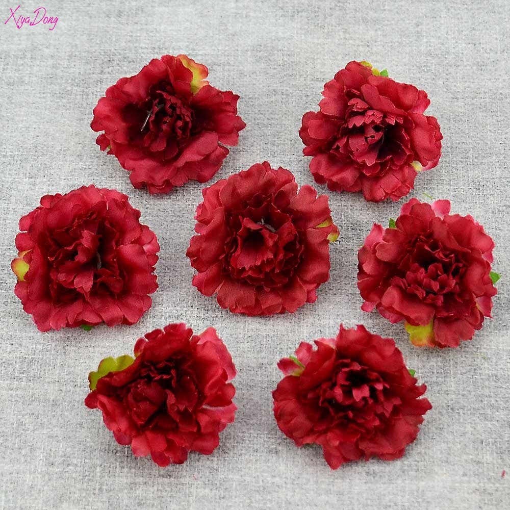 10Pcs 4.5cm Cheap Silk Artificial Flower Head Autumn Vivid Etsy