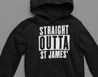 Straight Outta St James, Newcastle Fan Hoodie/ Newcastle fan gift / Newcastle Hoodie/ Newcastle birthday gift / Newcastle Unisex Hoodie