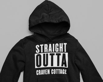 Straight Outta Craven Cottage / Fulham Hoodie / Fulham fan verjaardagscadeau / Fulham cadeau / cadeau voor Fulham fan / cadeau voor hem / Unisex Fulham Hoodie