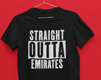 T-shirt des fans d’Arsenal, Straight Outta Emirates unisexe Tee / Arsenal fan gift / Arsenal shirt / Arsenal birthday gift / Arsenal fan art / footy