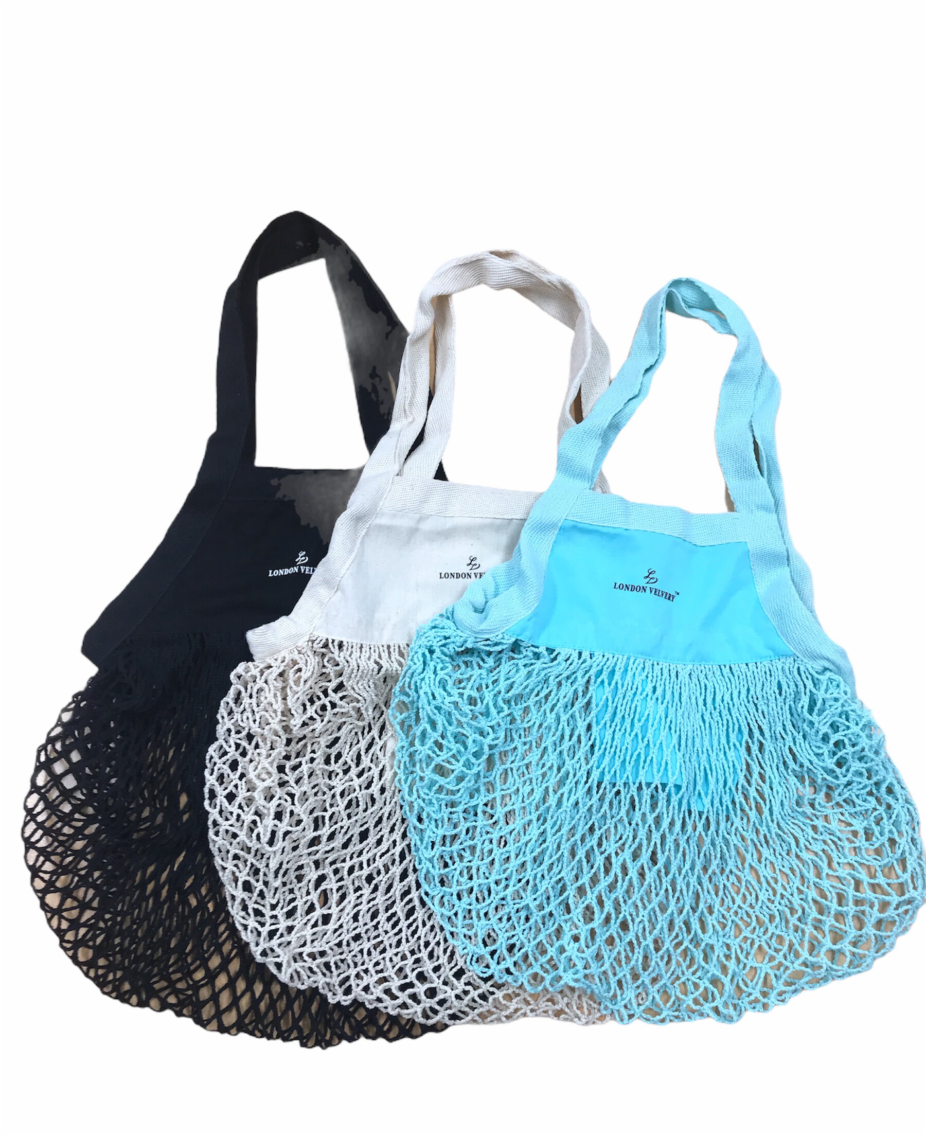 3 Pack Grocery Mesh Bags Portable/reusable/washable Cotton Etsy UK