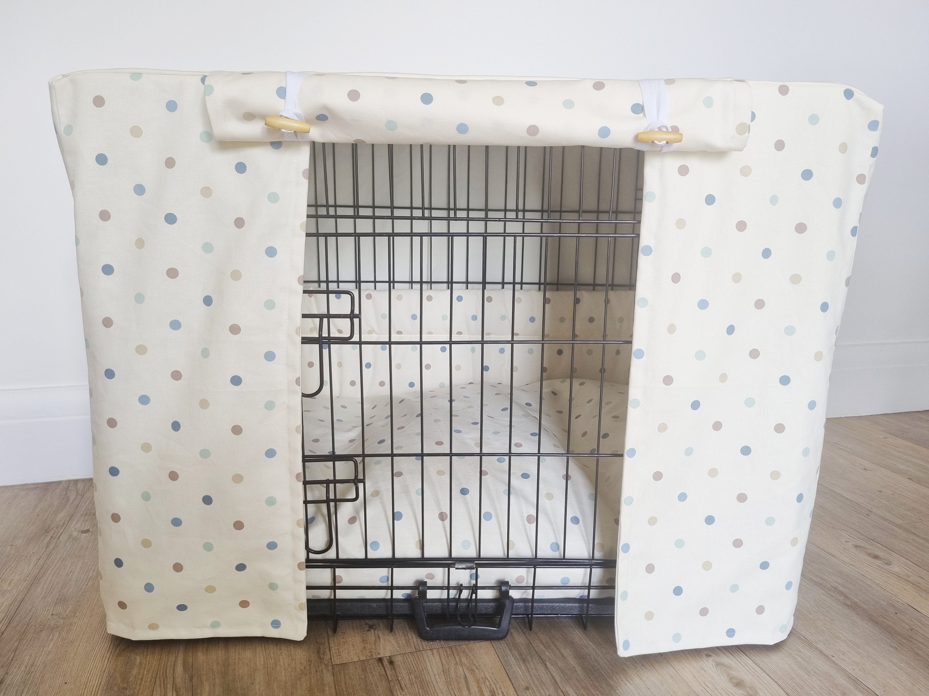 Dog Crate Cover made to measure Cream white ivory Multicoloured