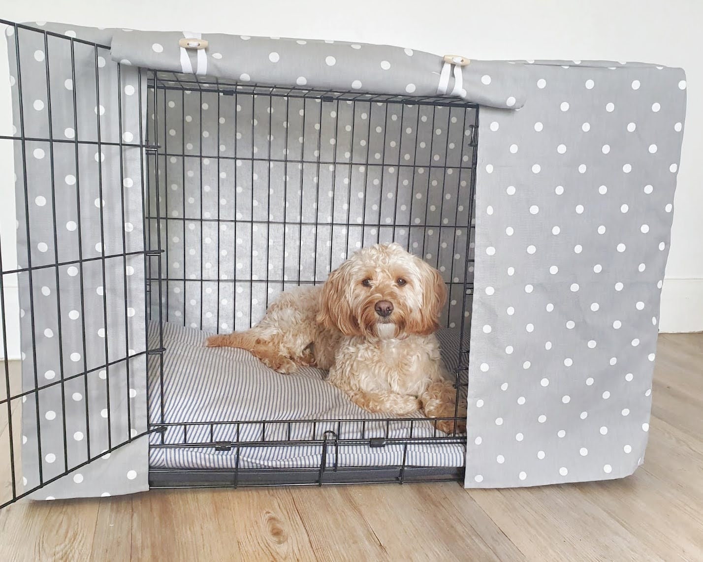 DONORO Kit de jaulas para perros de tamaño pequeño para interiores con  cubierta de jaula para perros, perreras de doble puerta y casas para  cachorros