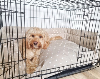 Dog crate bumper / bed  - various designs available - made to measure mattress