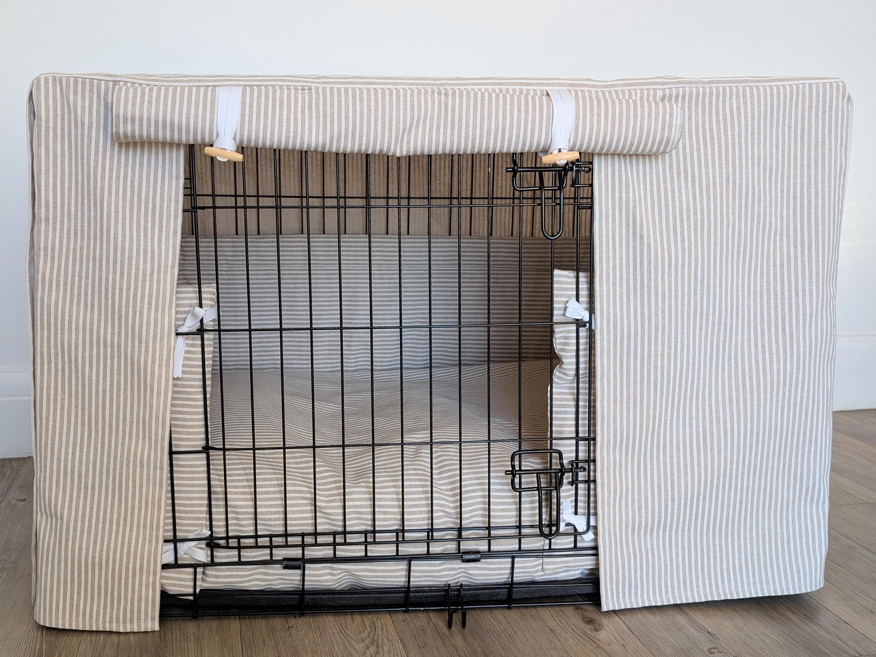 Dog crate set for international customers: Dog crate cover, bumper, bed cover - made to measure three piece set - crate bumper