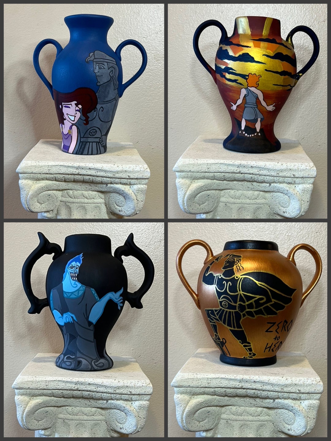 Disney Hercules Greek Style Mini Vases Etsy Australia