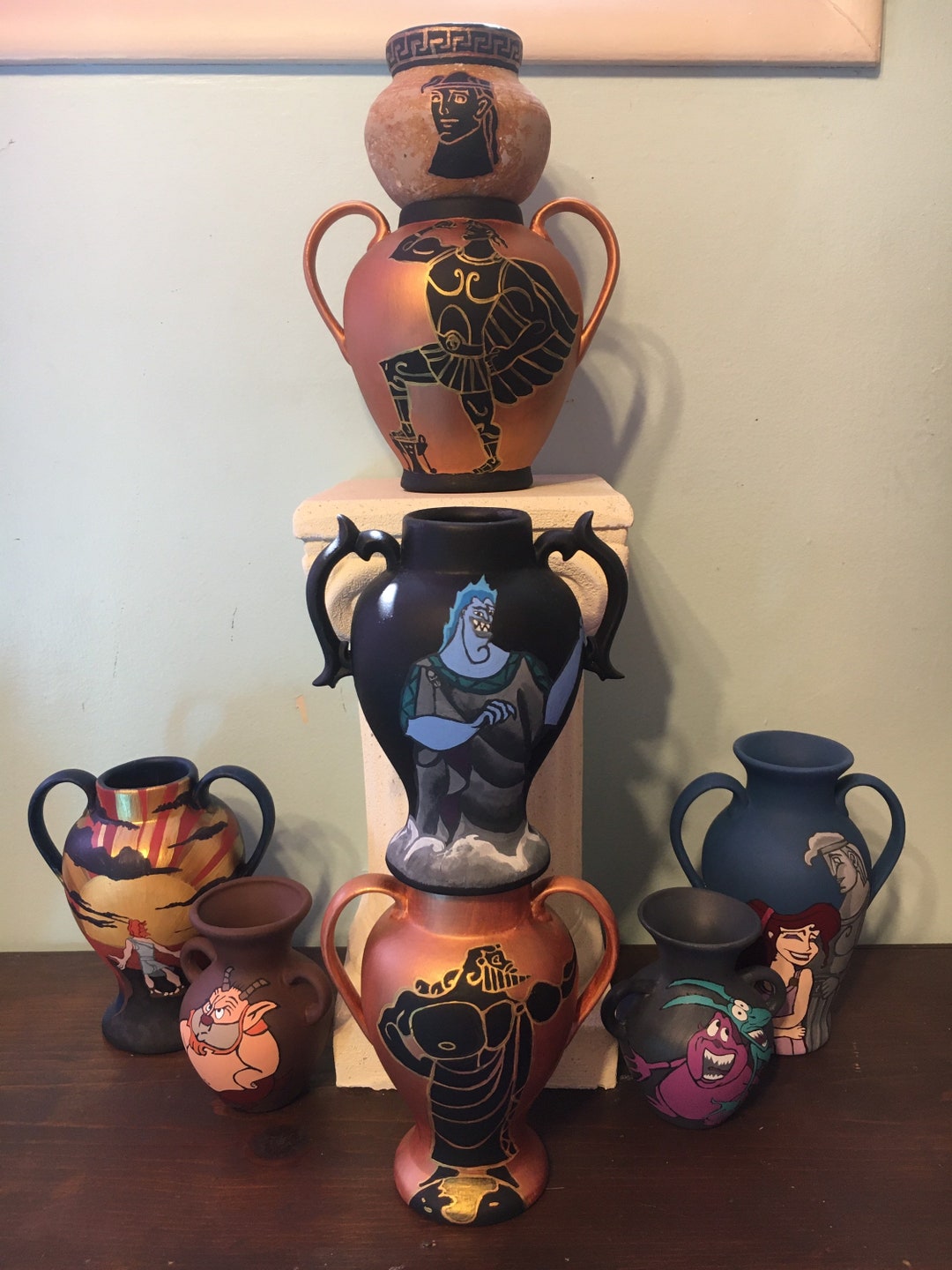 Disney Hercules Greek Style Mini Vases Etsy