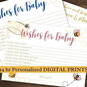 Chá de bebê imprimível, impressão digital de bebê, chá de bebê abelha, chá de bebê temático, chá de bebê menino, futura mamãe, chá de bebê personalizado