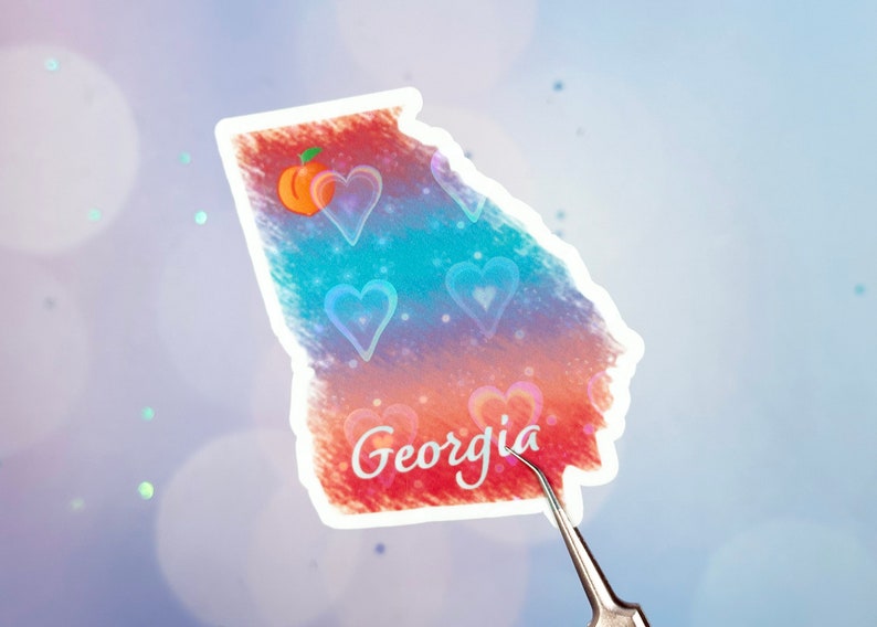 Georgia Sticker for Waterbottle Sticker, State Sticker, Georgia Decal ...