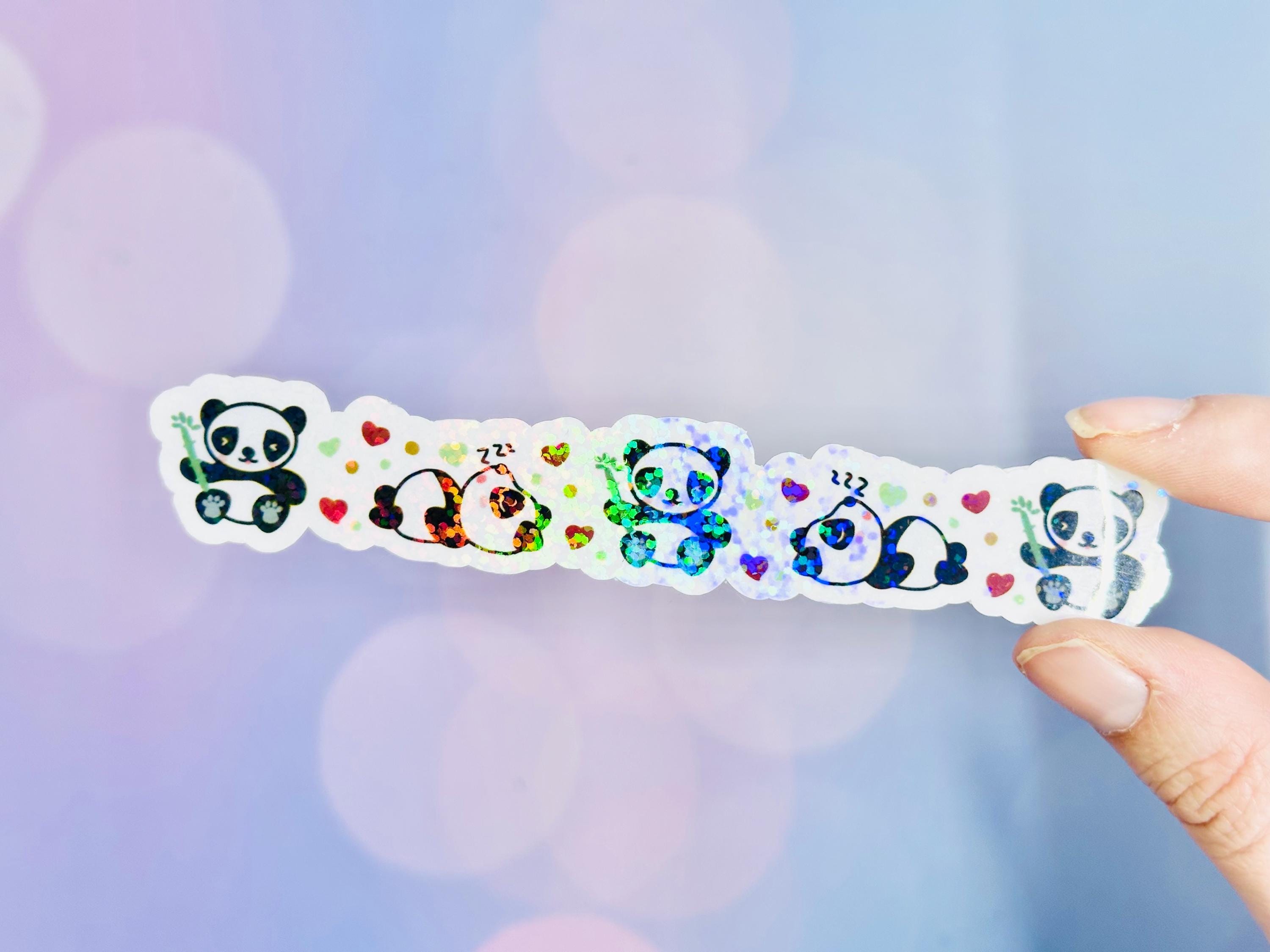 Panda Sticker, Bear Sticker, Sticker for Water Bottle, Journal Sticker ...