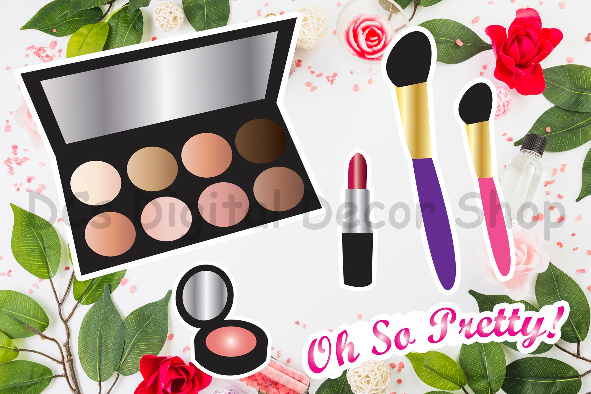 Makeup Sticker Pack / Die Cut Stickers Etsy