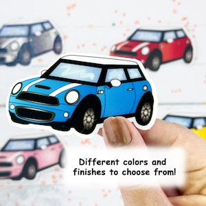 Mini Car Stickers, Car Stickers, Water Bottle Stickers, Automotive Decor, 3 inch stickers