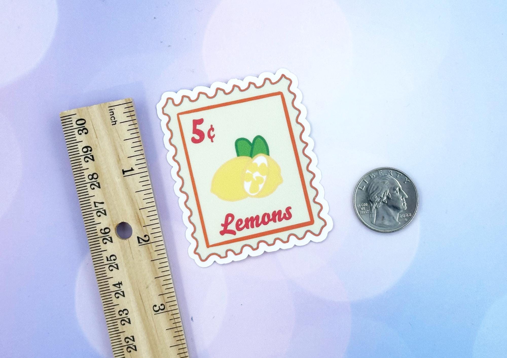Lemon Sticker, Fruit Sticker, Sticker for Waterbottle, Lemon Decal for ...