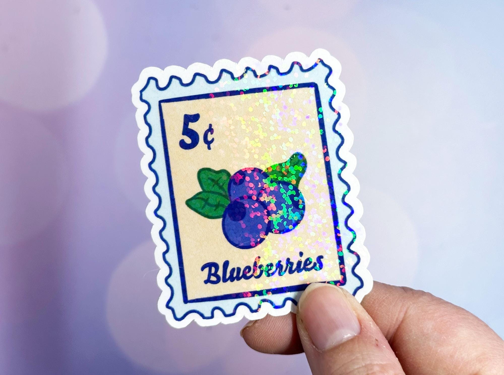 Blueberry Sticker, Fruit Sticker, Sticker for Waterbottle, Blueberry ...