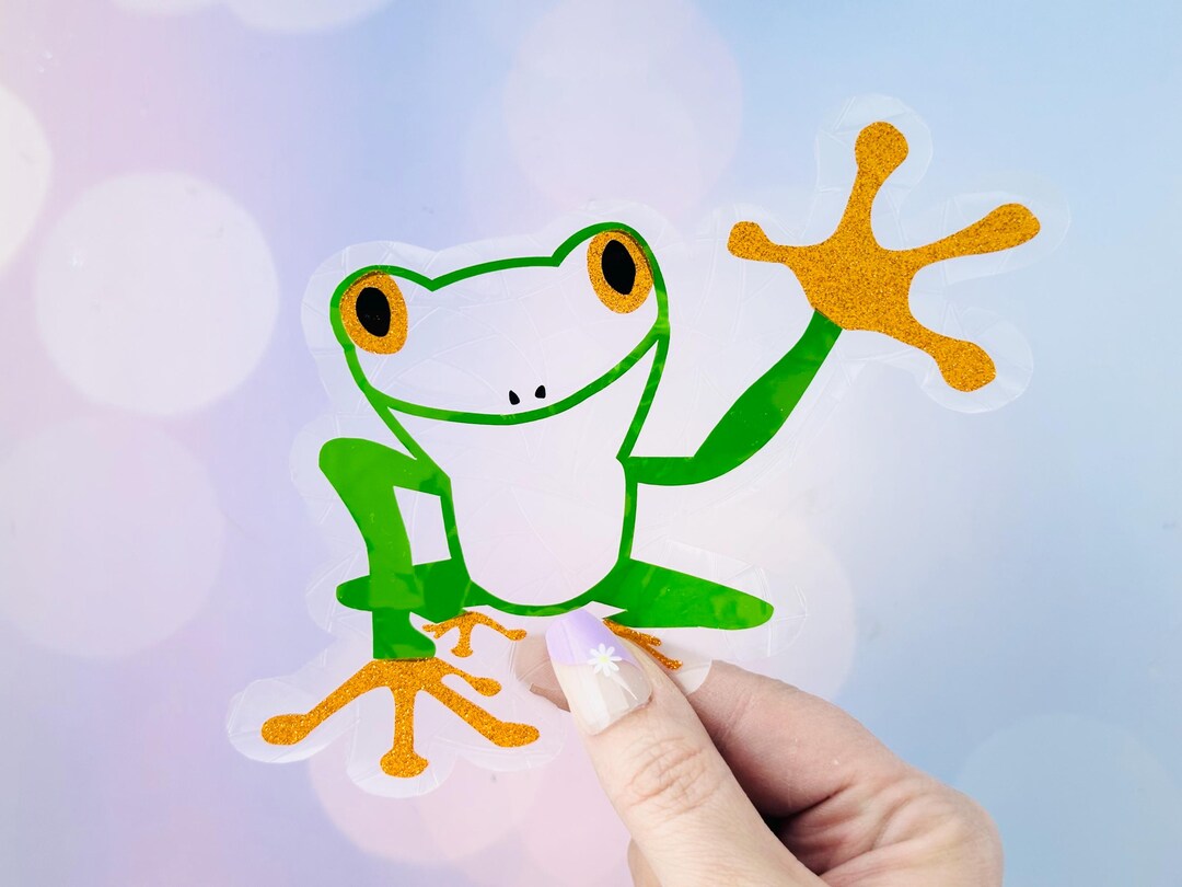 Tree Frog Sticker Tree Frog Sticker for Window, Rainbow Maker Suncatcher Window Cling ...