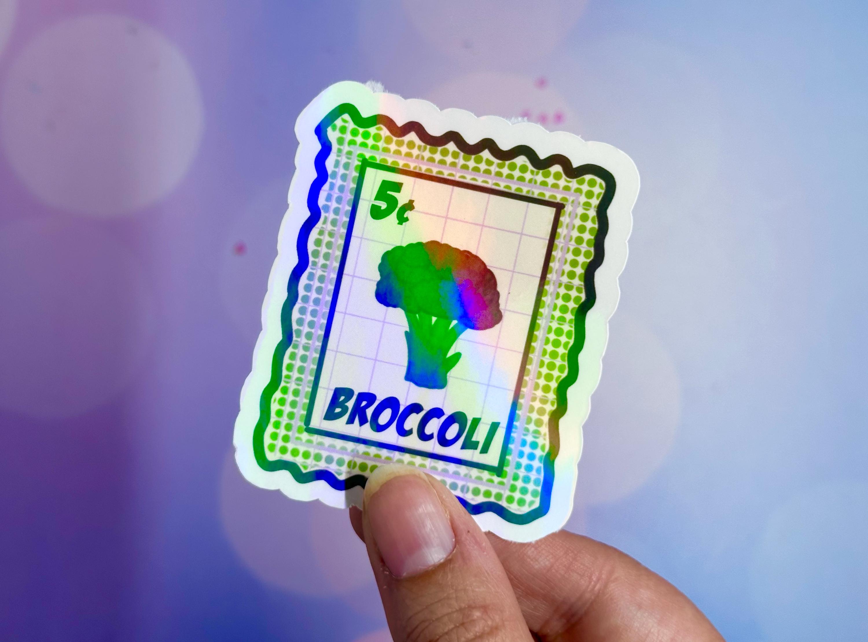 Broccoli Sticker, Vegetable Sticker, Sticker for Waterbottle, Broccoli ...
