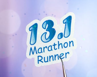 Marathon Sticker, Runner Gifts, 13.1 Sticker, Water Bottle Sticker, Laptop Sticker, Running Sticker, Marathon Gift For Her, Exercise Sticker