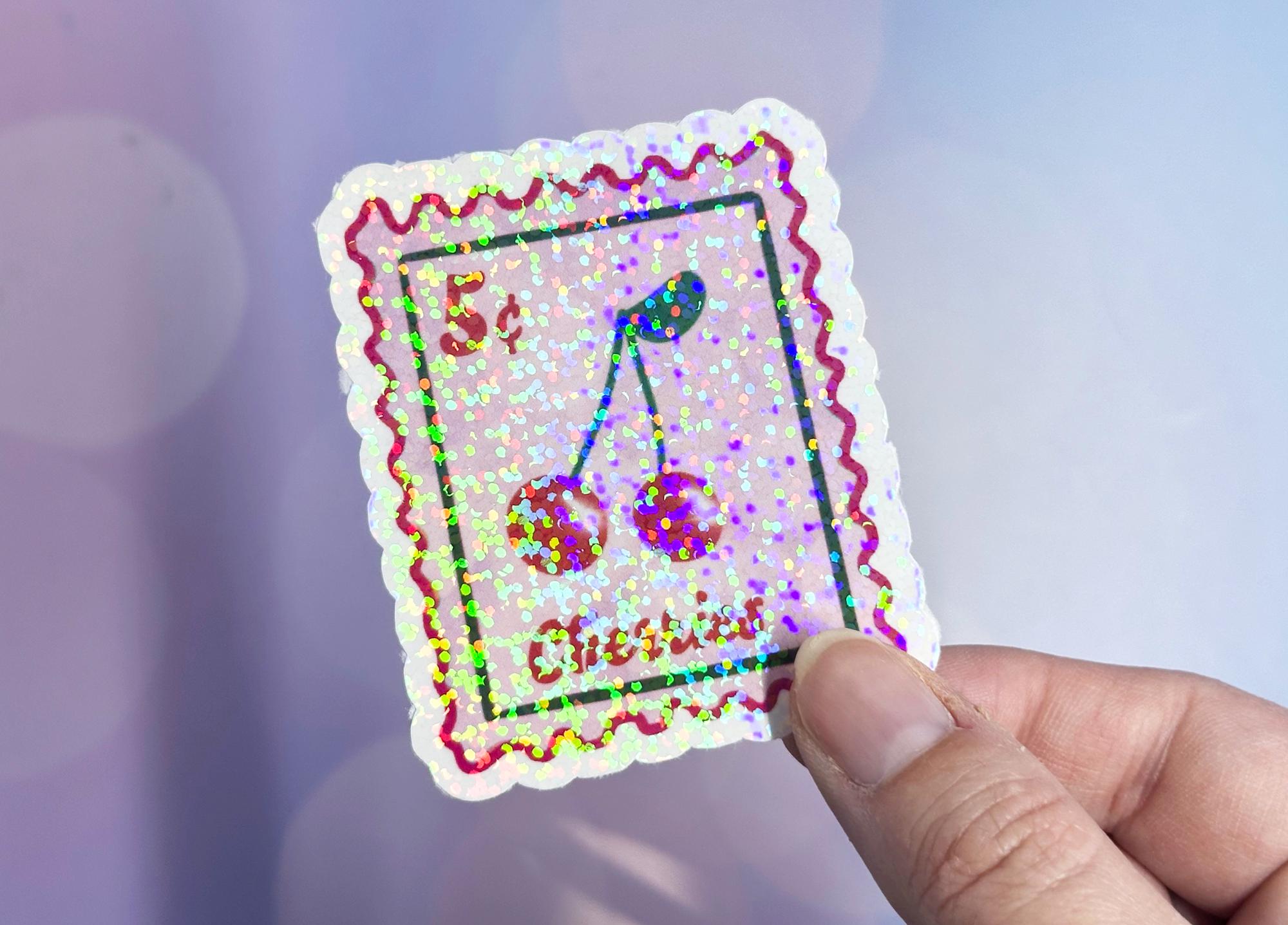 Cherry Sticker, Fruit Sticker, Sticker for Waterbottle, Cherry Decal ...