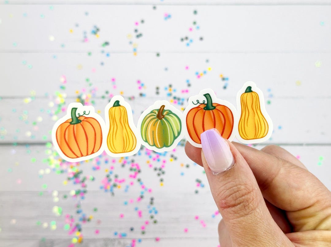 Pumpkin Sticker for Water Bottle, Gourd Sticker, Fall Sticker, Autumn ...