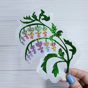 Bleeding Heart Flower Suncatcher, Prism Suncatcher for Window, Gifts for Flower Lovers, Floral Window Cling, Garden, Apartment Warming Gift