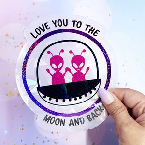 Alien Sticker, Prism Suncatcher For Window, Flying Saucer Decal, Indoor Window Decal, Alien Lover Gift, Best Friend Gift Ideas
