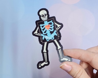 Skeleton Sticker, Skeleton Decor, Stickers, Xray Tech Stickers, Xray Tech Gifts, Radiology Sticker