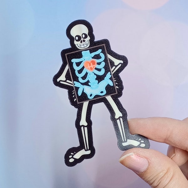 Skeleton Sticker, Skeleton Decor, Stickers, Xray Tech Stickers, Xray Tech Gifts, Radiology Sticker