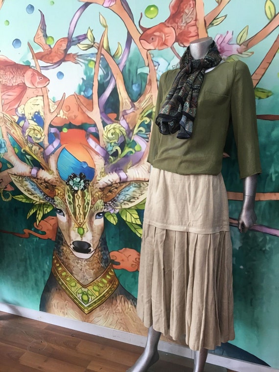 Vintage Harry Who vintage linen skirt