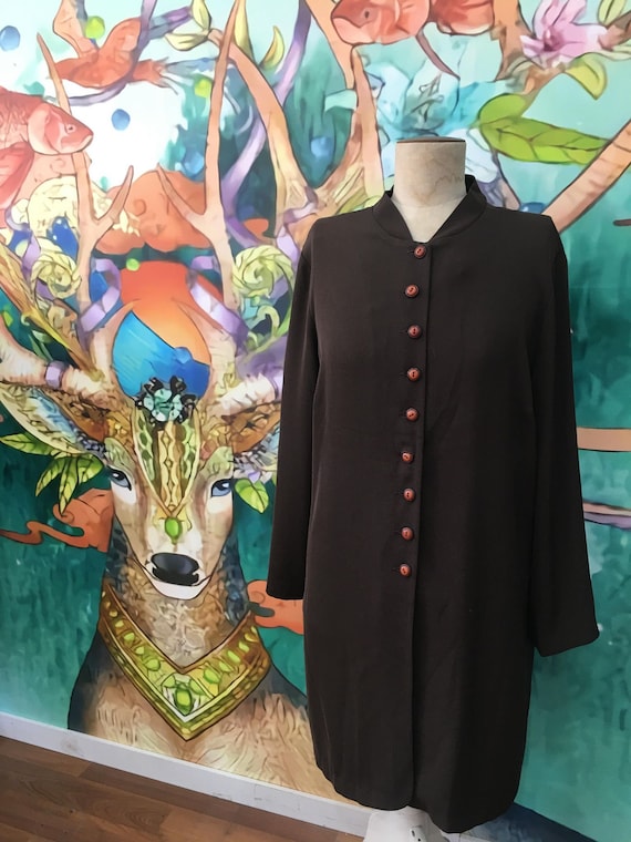 Vintage plus size button up dress