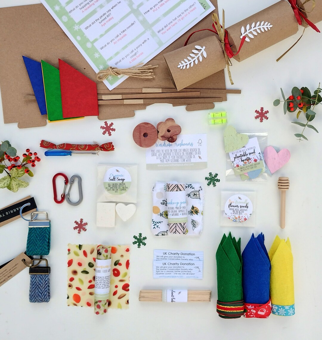 Eco Christmas Cracker Fillers & Bases, Useful and Sustainable Christmas