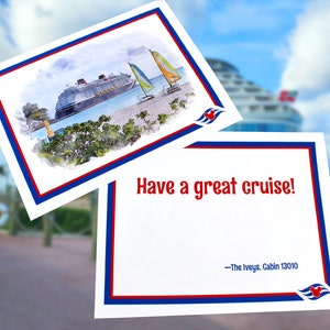 Custom Watercolor DCL -- Disney Cruise -- Fish Extender -- Fish Exchange cards