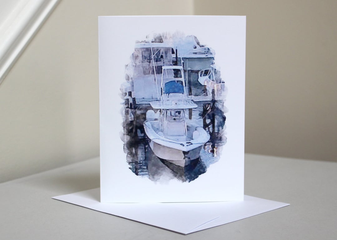 Custom Watercolor Boat Note Cards – Personalized Stationery - Etsy